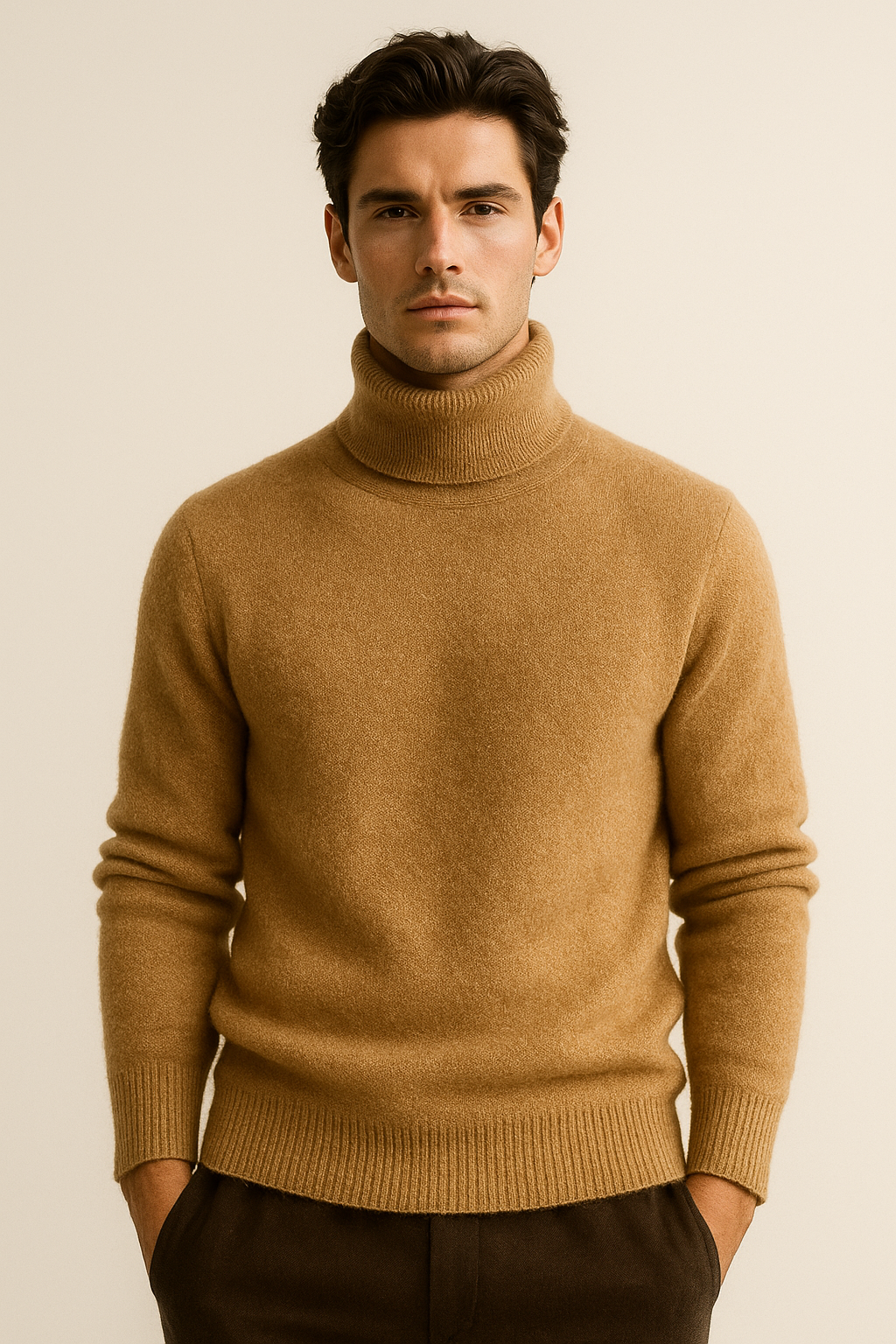 Carezza Cashmere Turtleneck Brown