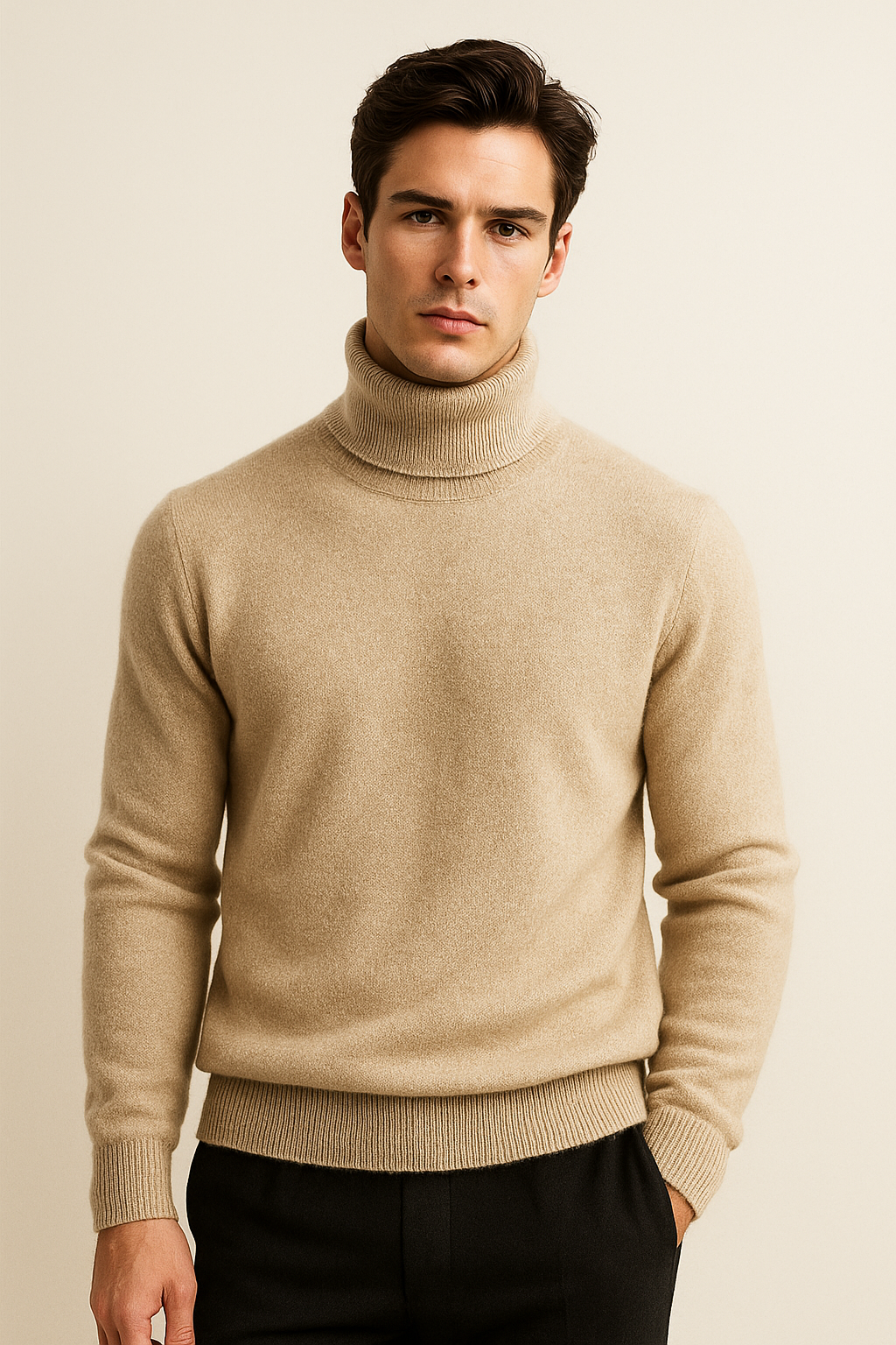 Carezza Cashmere Turtleneck Beige