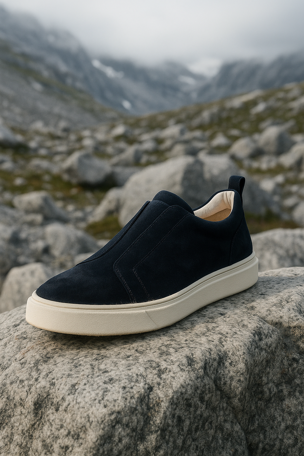 Emirali Suede Slip-On Navy
