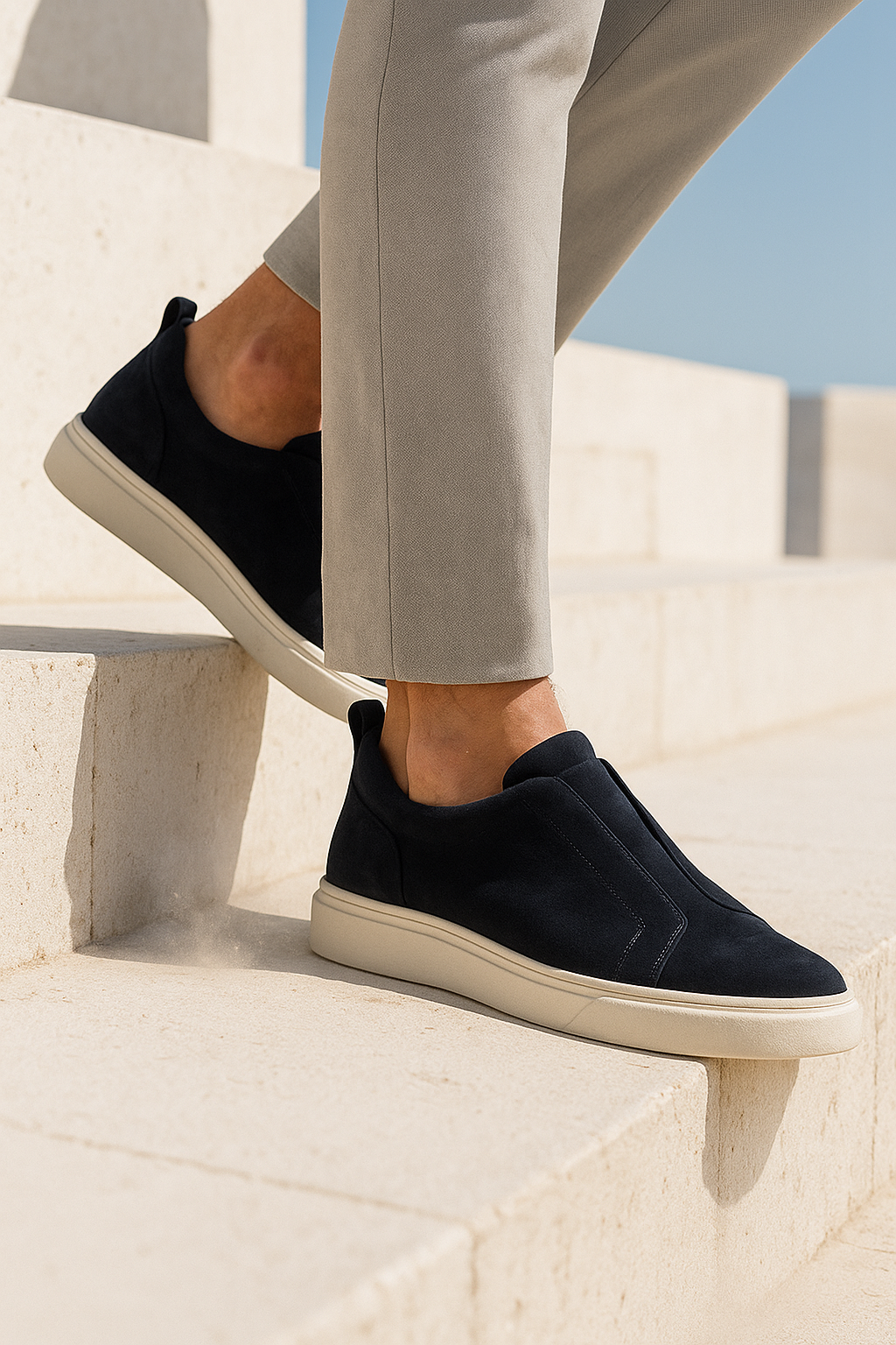 Emirali Suede Slip-On Navy