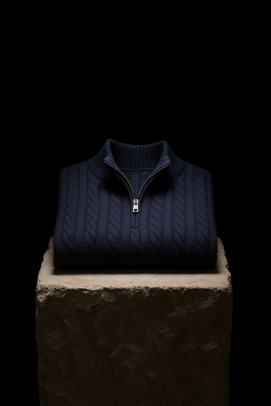 Bergamo Cable Knit Jumper Navy