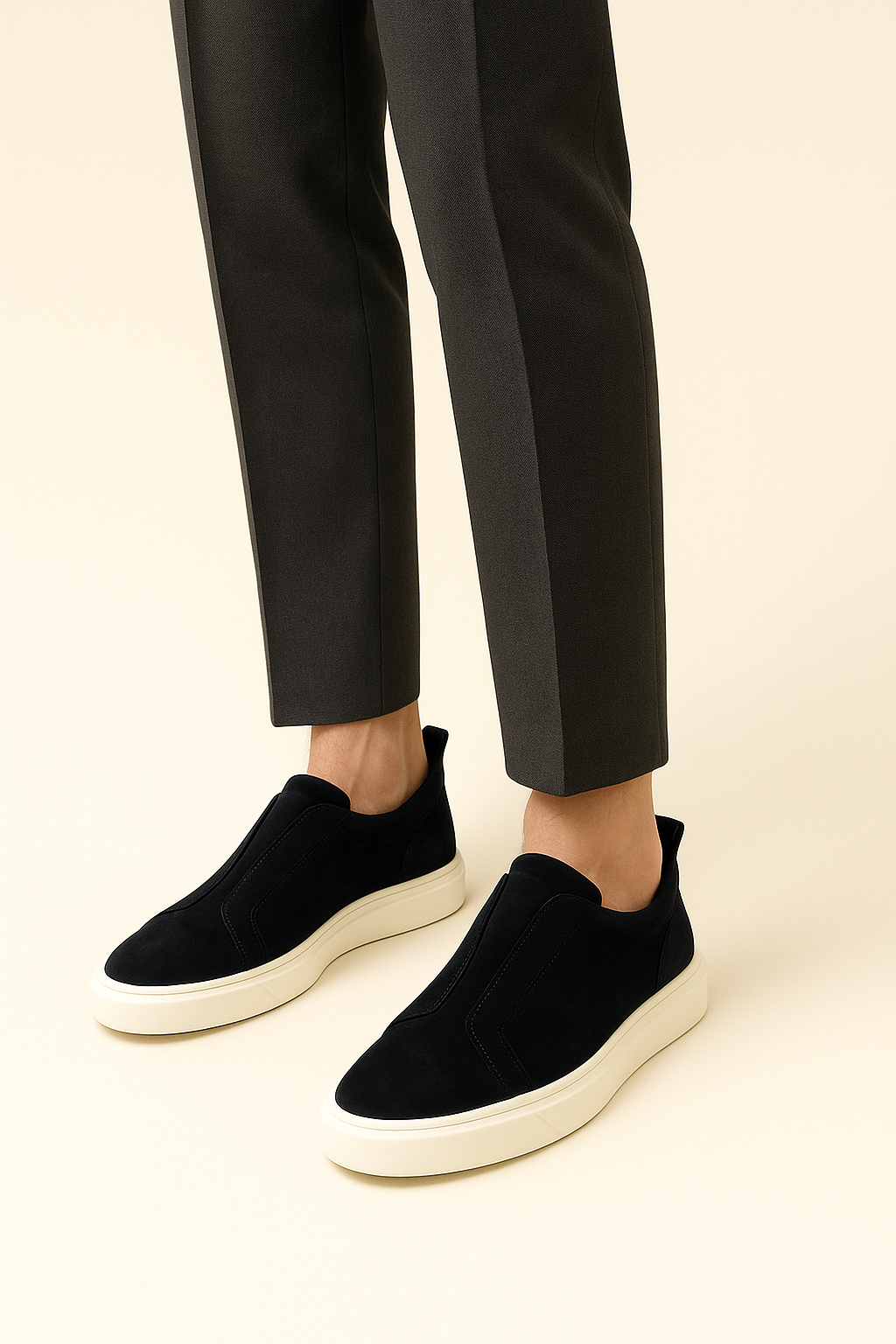 Emirali Suede Slip-On Navy