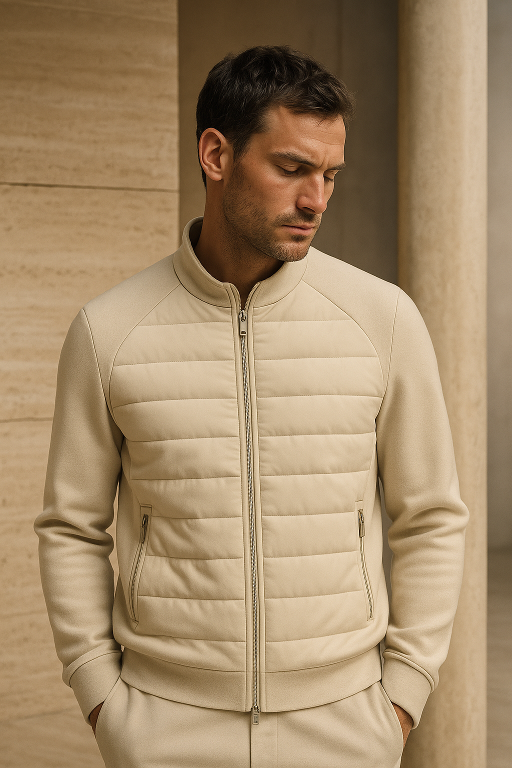 Bellori Wool Padded Jacket Ivory