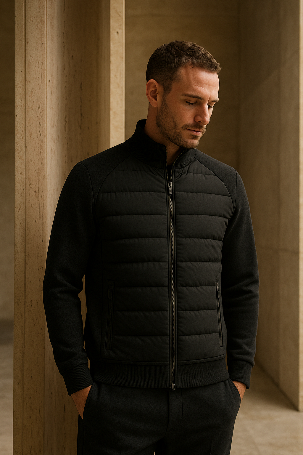 Bellori Wool Padded Jacket Black