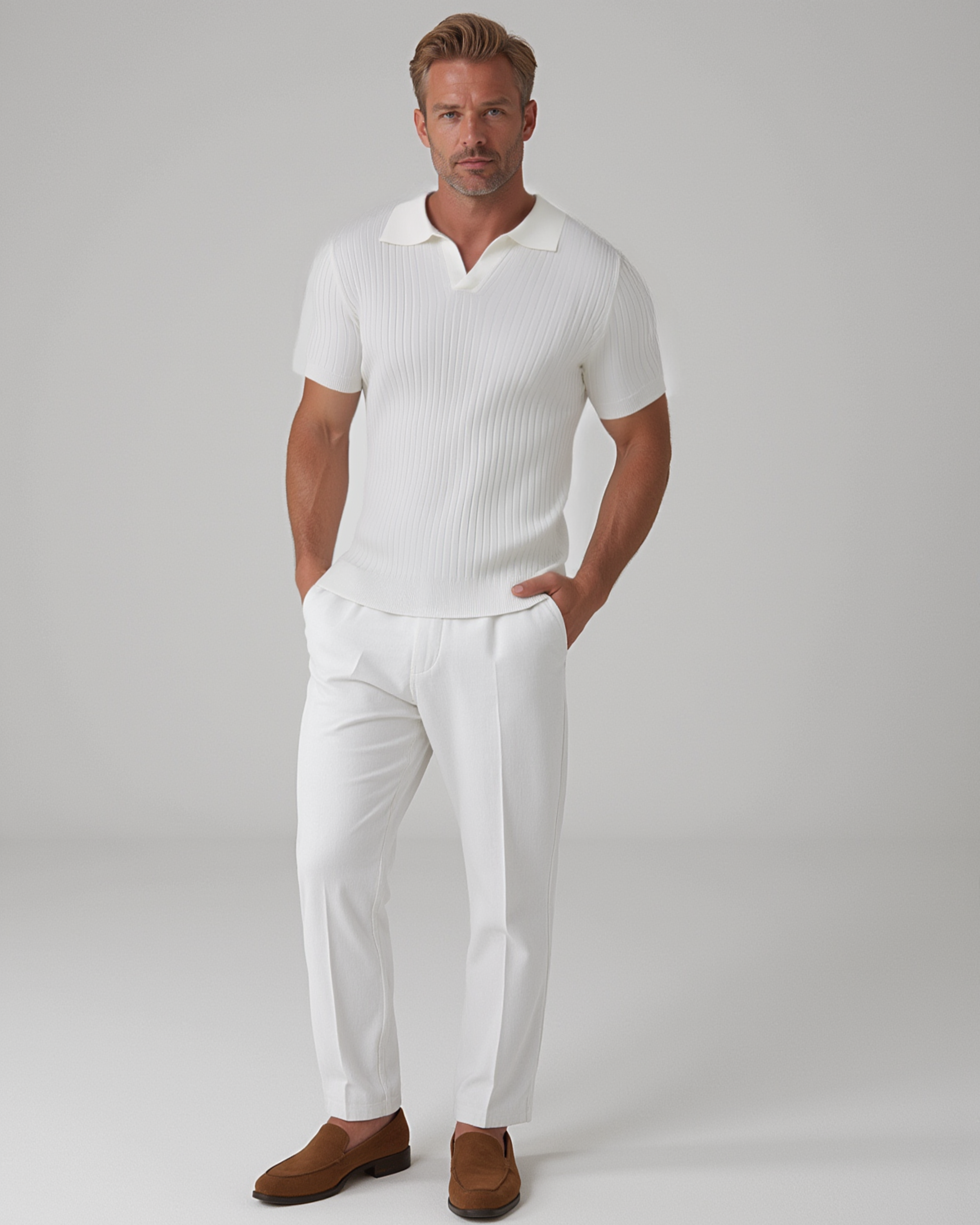 Enzo Ribbed Polo