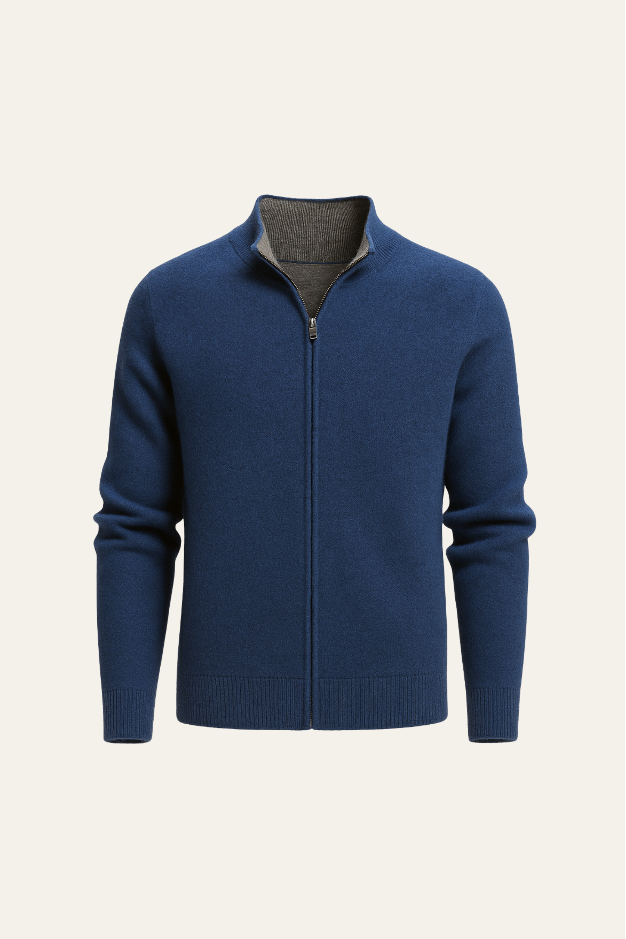 Georgio Reversible Cashmere Zip Knit Navy