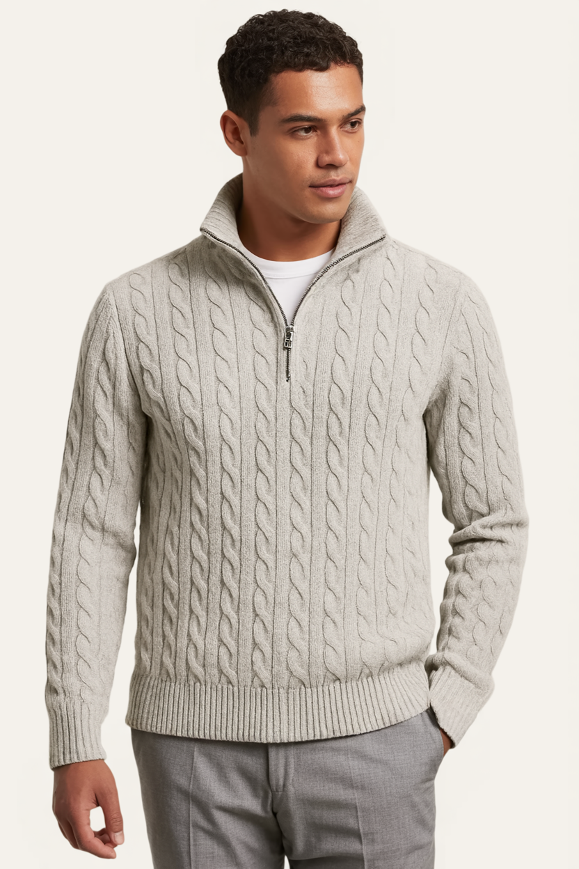 Bergamo Cable Knit Jumper Grey