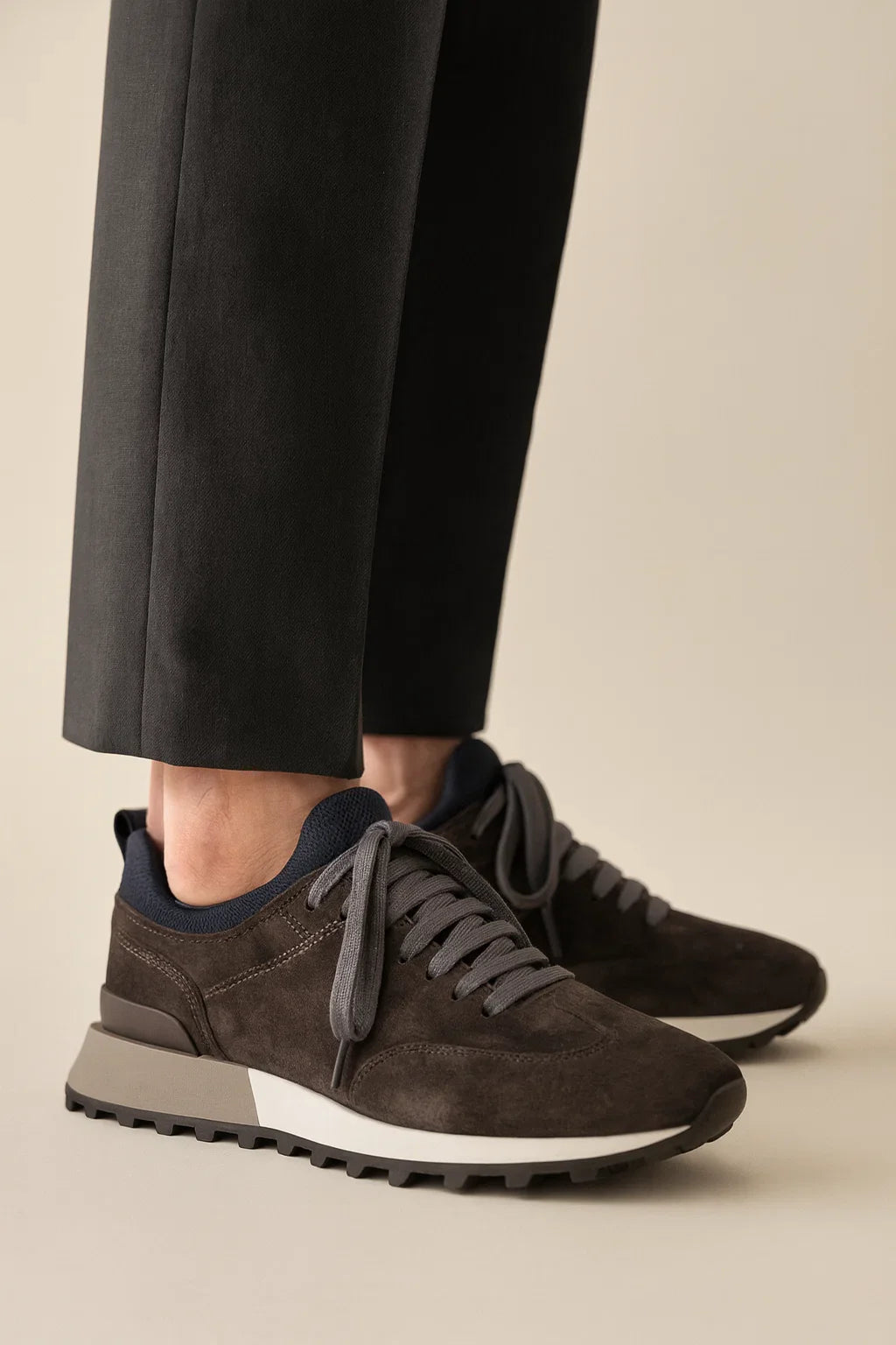 Bellagio Suede Runner Dark Brown